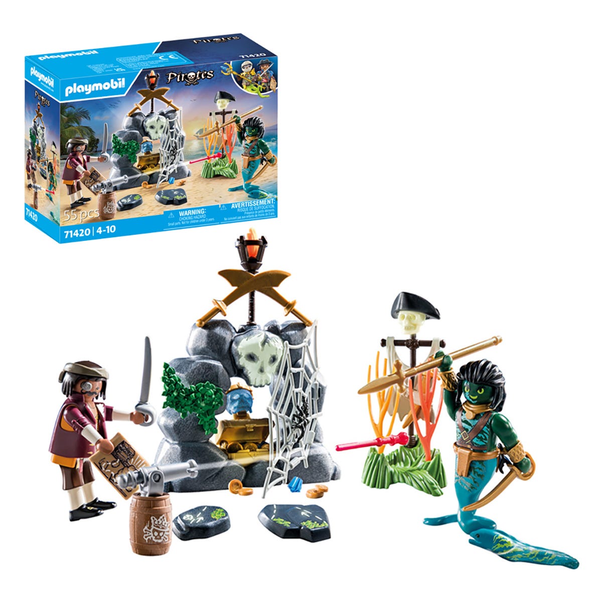 Playmobil 71420 Pirates: Pirate Vs. Deeper – Treasure Hunt