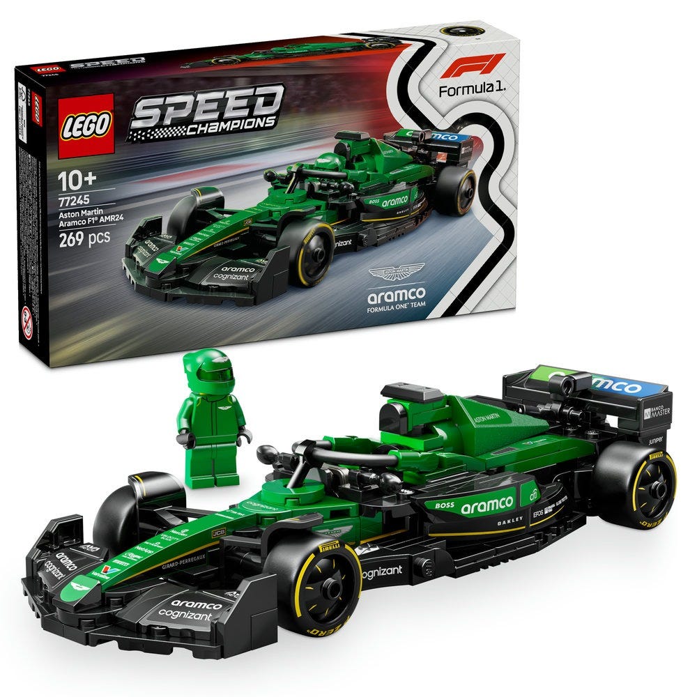 LEGO® Speed Champions Aston Martin Aramco F1 AMR24 Race Car