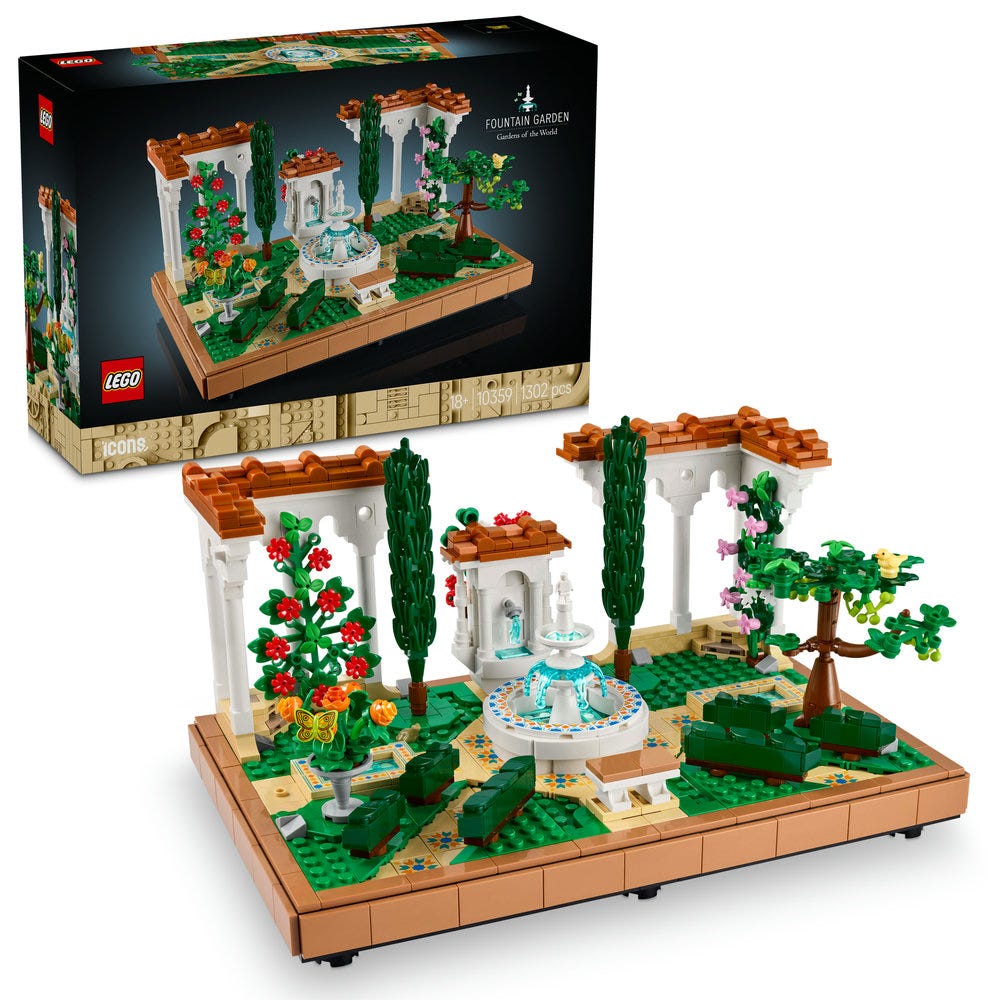 LEGO® Icons Fountain Garden Home Decor Set for Adults