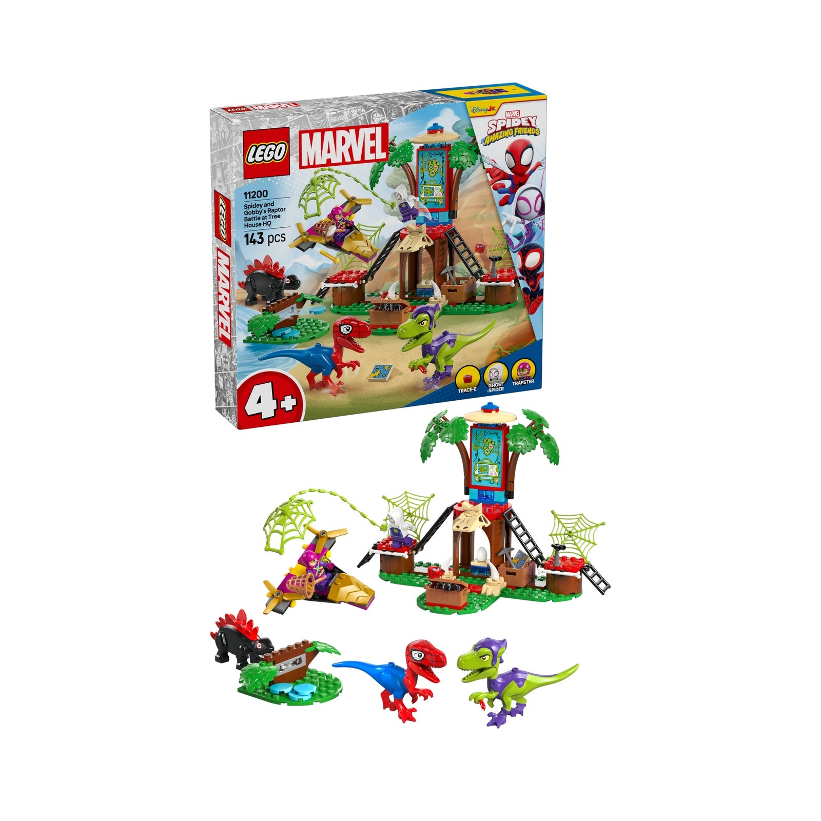 LEGO Marvel Spidey And His Amazing Friends Spidey and Gobby’s Raptor Battle at Tree House HQ