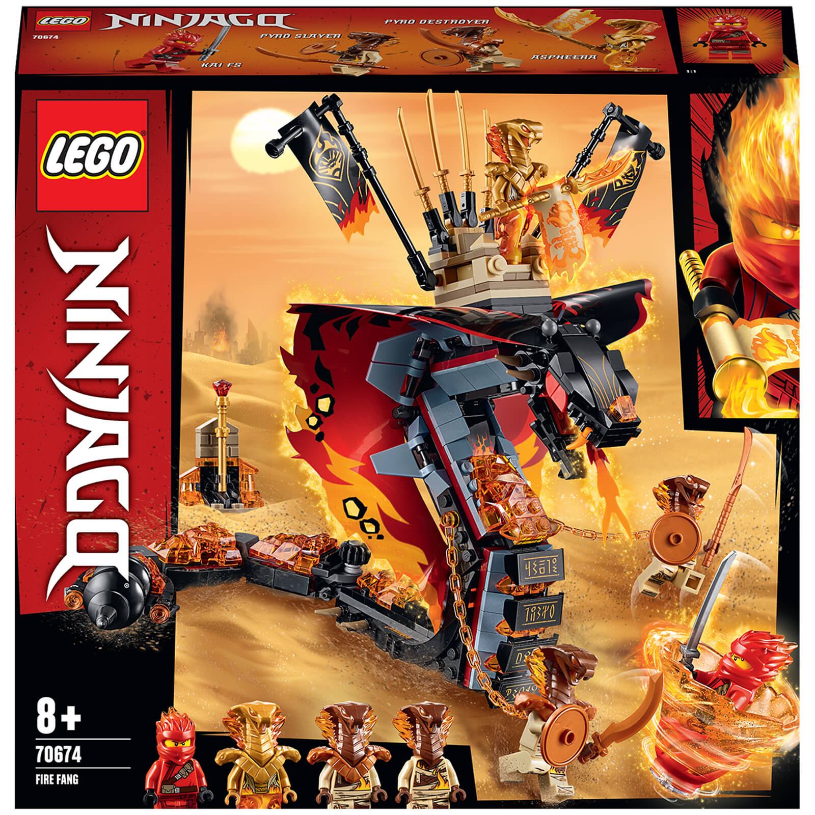 LEGO NINJAGO: Fire Fang Snake Toy for Kids